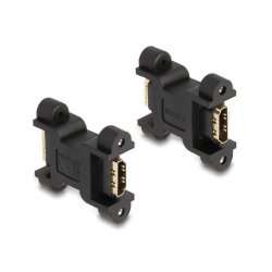 Delock HDMI Adapter Buchse zu Buchse mit Schraubanschluss