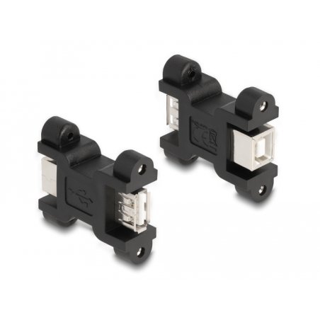 Delock USB 2.0 Adapter Typ-A Buchse zu Typ-B Buchse mit Schraubanschluss