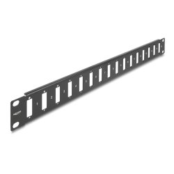 DeLOCK 19″ Panel for Adapter with screw connection 16 port black