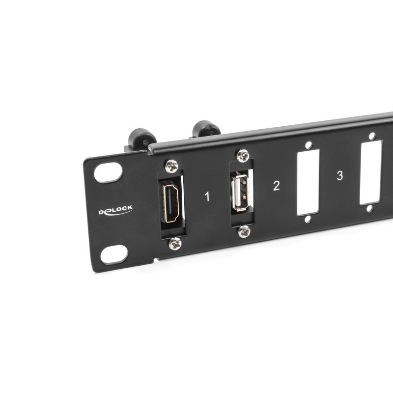 Delock 19? Panel für Adapter mit Schraubanschluss 16 Port schwarz