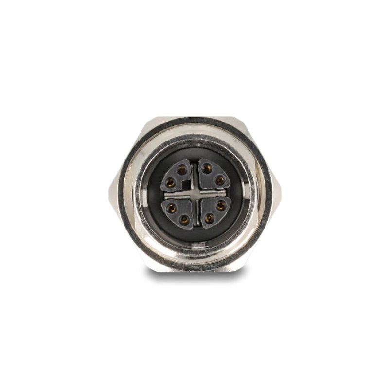DeLOCK Adaptateur M12 codé X, 8 broches femelles vers RJ45 femelle, Cat.6A, métal STP