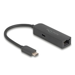 DeLOCK USB Type-C Adapter to 2.5 Gigabit LAN with Power Delivery 100 watt