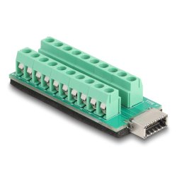 DeLOCK 67189 cable gender changer USB Type-E Key A Terminal block - 20 pin Black, Green