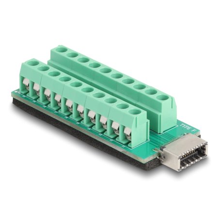 Delock USB Typ-E Key A Buchse zu Terminalblock Adapter 20 Pin