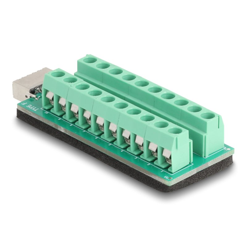 Delock USB Typ-E Key A Buchse zu Terminalblock Adapter 20 Pin