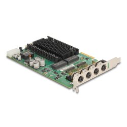 Delock PCI Express x4 Netzwerkkarte Gigabit LAN 4 x M12 mit PoE i350
