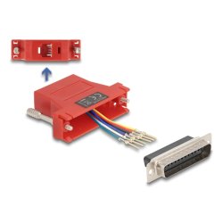 DeLOCK 67094 cable gender changer D-Sub 25 RJ12 Red