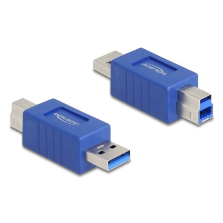 DeLOCK 67213 changeur de genre de câble USB Type-A USB Type-B Bleu