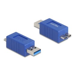 DeLOCK 67214 cable gender changer USB Type-A USB Micro-B Blue