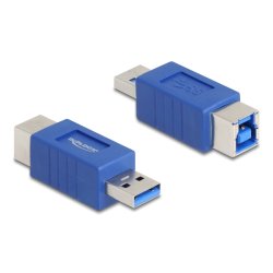 DeLOCK 67217 cable gender changer USB Type-A USB Type-B Blue