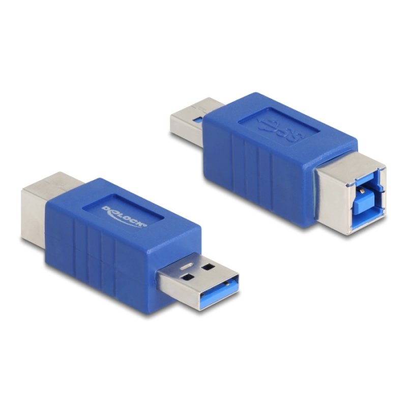 DeLOCK 67217 cable gender changer USB Type-A USB Type-B Blue