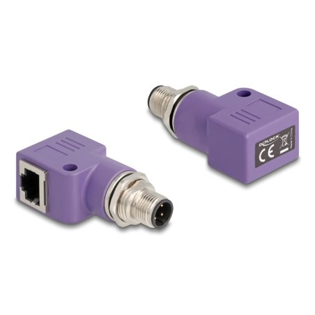 DeLOCK 60679 cable gender changer M12 RJ45 Violet