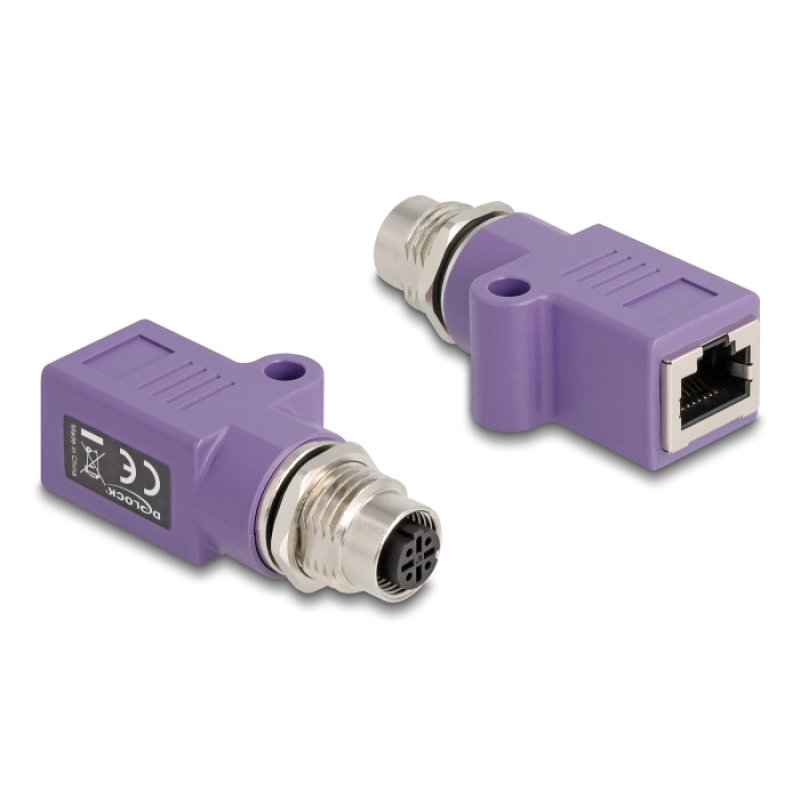 DeLOCK 60678 cable gender changer M12 RJ45 Violet