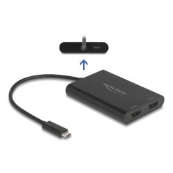 DeLOCK 64309 video cable adapter 0.2 m USB Type-C HDMI USB Type-C Black