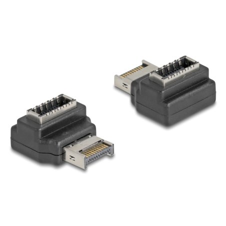 Delock Adapter USB 10 Gbps Typ-E Key A Stecker zu Buchse gewinkelt