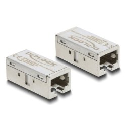 Delock Adapter Kupplung RJ45 Buchse zu Buchse Cat.6A Metall