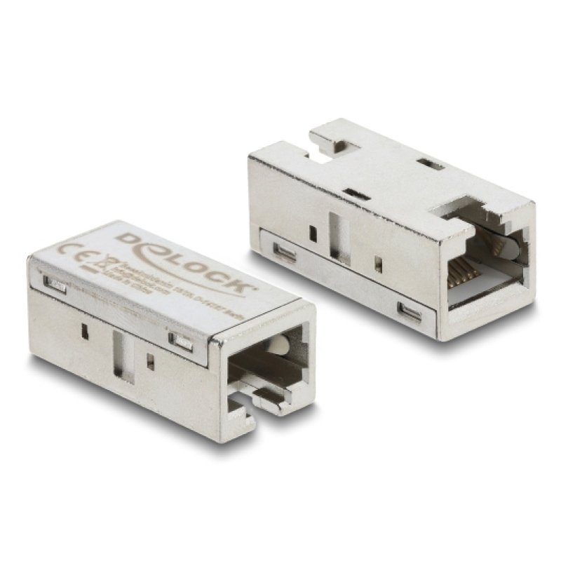 Delock Adapter Kupplung RJ45 Buchse zu Buchse Cat.6A Metall