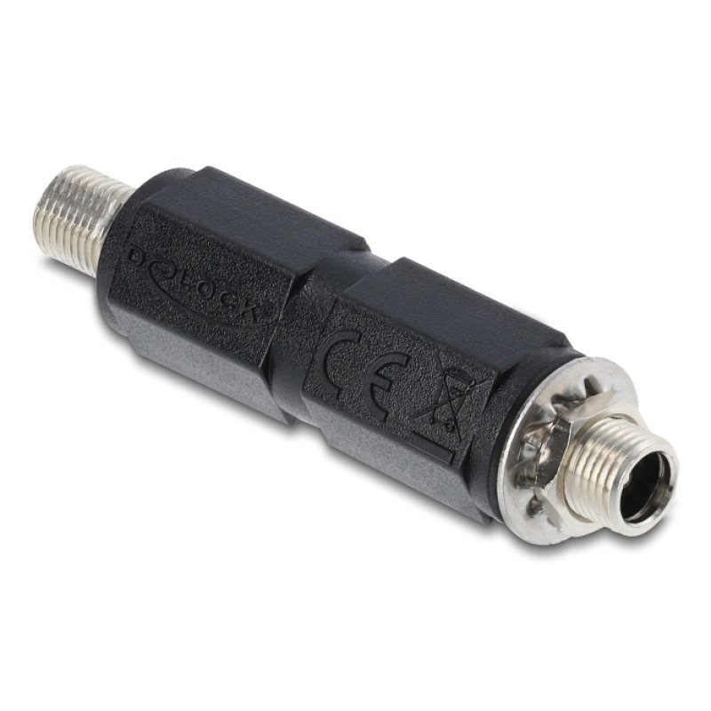 DeLOCK DC Barrel Jack Adapter DC 5.5 x 2.5 mm female to female with thread straight