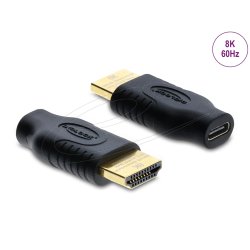 DeLOCK 61076 cable gender changer USB Type-C HDMI Black