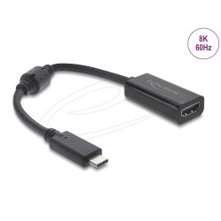 DeLOCK 61085 video cable adapter 0.15 m USB Type-C HDMI Black