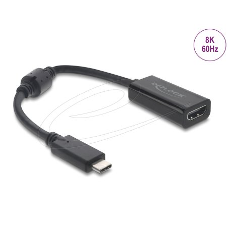 DeLOCK 61085 video cable adapter 0.15 m USB Type-C HDMI Black