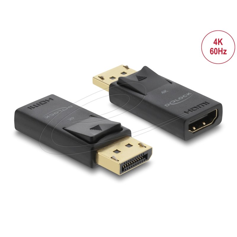 DeLOCK 61086 cable gender changer DisplayPort HDMI Black
