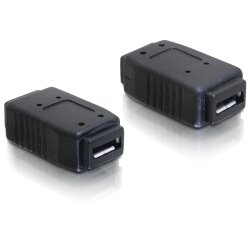 Delock Adapter USB micro-A B Buchse zu USB micro-A B Buchse