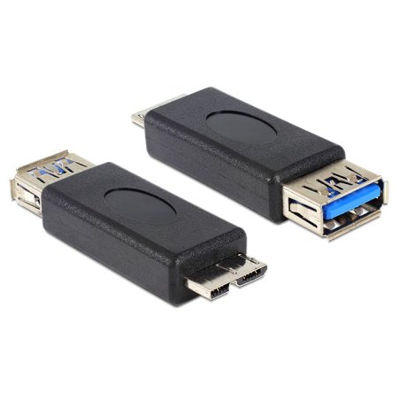DeLOCK 65183 cable gender changer USB 3.0-A FM micro USB 3.0-B M Black