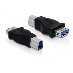 DeLOCK USB 3.0 Adapter USB 3.0-B M USB 3.0-A FM Black