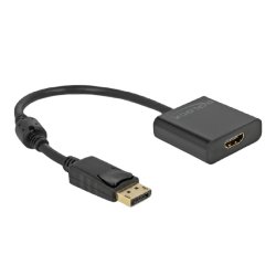 Delock Adapter DisplayPort 1.2 Stecker zu HDMI Buchse 4K Aktiv schwarz