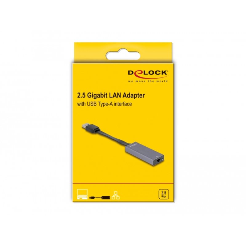 DeLOCK Adaptateur USB Type-A à LAN fin 2,5 Gigaoctet