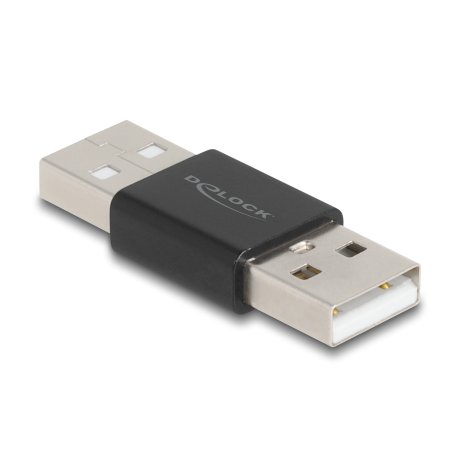 DeLOCK Adaptateur de changement de genre USB 2.0 Type-A mâle à mâle, métal