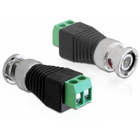 Delock Adapter BNC Stecker Terminalblock 2 Pin
