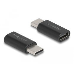 Delock Adapter SuperSpeed USB 10 Gbps (USB 3.2 Gen 2) USB Type-C™ Stecker zu Buchse Portschoner schwarz