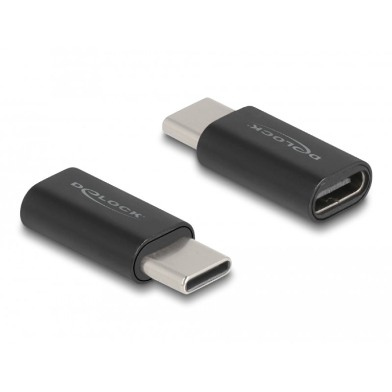 Delock Adapter SuperSpeed USB 10 Gbps (USB 3.2 Gen 2) USB Type-C™ Stecker zu Buchse Portschoner schwarz