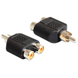 DeLOCK 84499 changeur de genre de câble RCA 2xRCA Noir