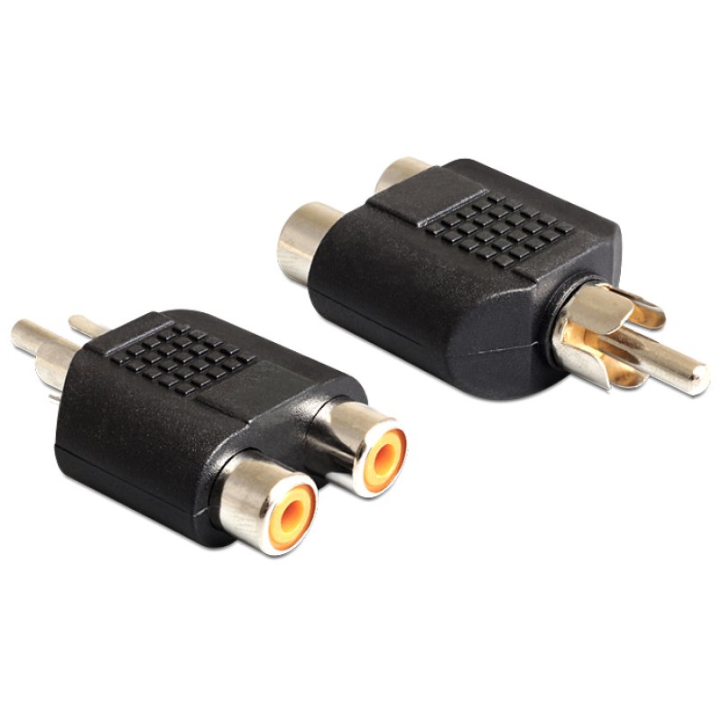 DeLOCK 84499 cable gender changer RCA 2xRCA Black