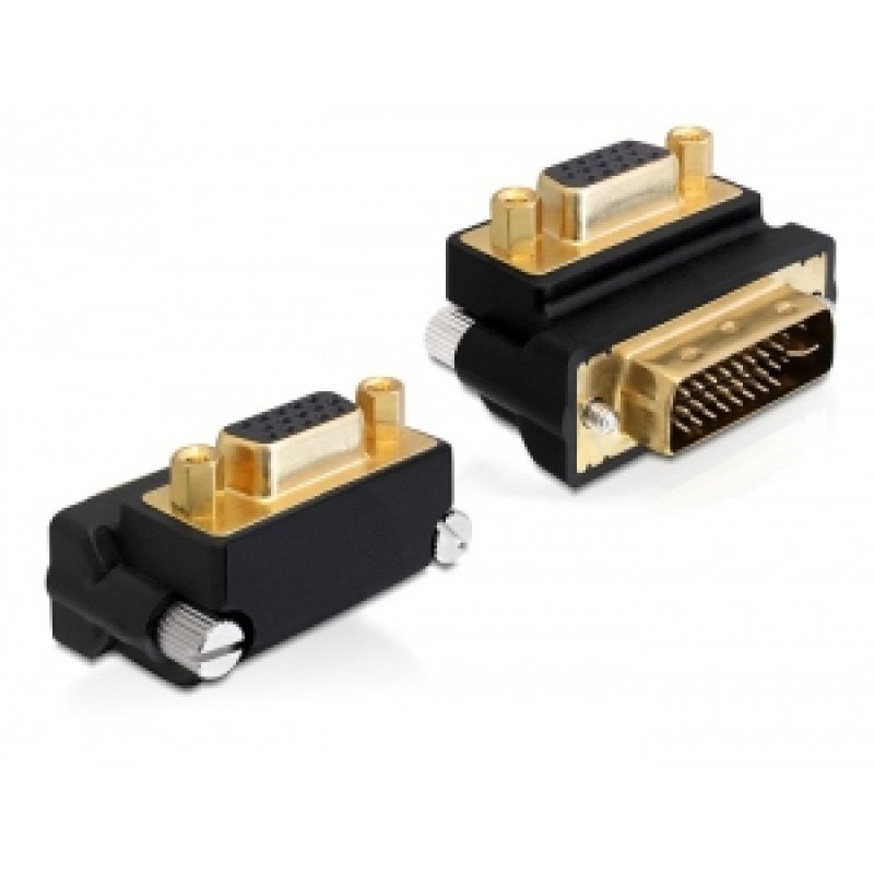 DeLOCK 65261 changeur de genre de câble VGA 15 pin DVI 24 5 pin Noir