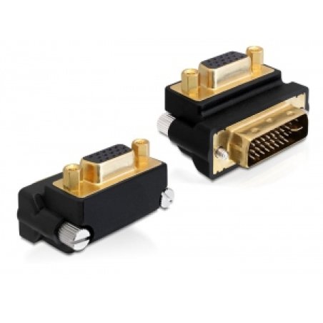 DeLOCK 65261 cable gender changer VGA 15 pin DVI 24 5 pin Black