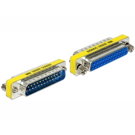 DeLOCK 65484 cable gender changer Sub-D 25 Blue, Silver