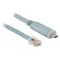 DeLOCK 89893 serial cable Grey 1 m USB 2.0 Type-C RJ45