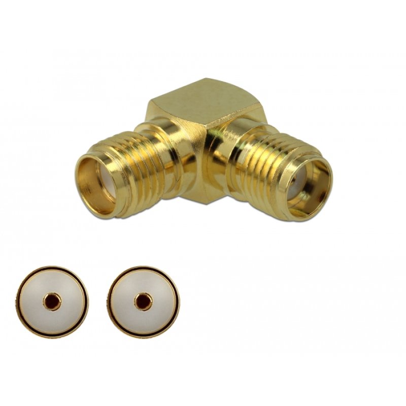 Delock Adapter SMA Buchse zu SMA Buchse 90° 3 GHz