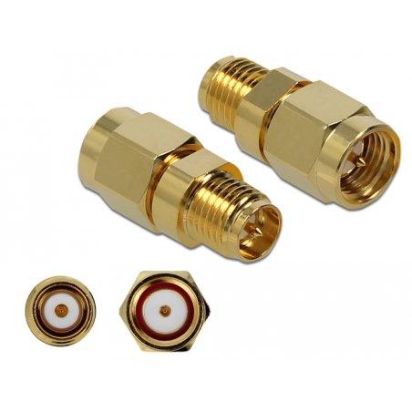 DeLOCK 89973 wire connector SMA, RP-SMA Gold