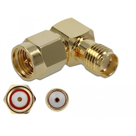 Delock Adapter SMA Stecker zu SMA Buchse 90° 10 GHz