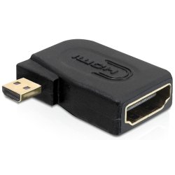 DeLOCK HDMI A/micro-D 19-p HDMI-A F 19-p micro HDMI-D M Noir