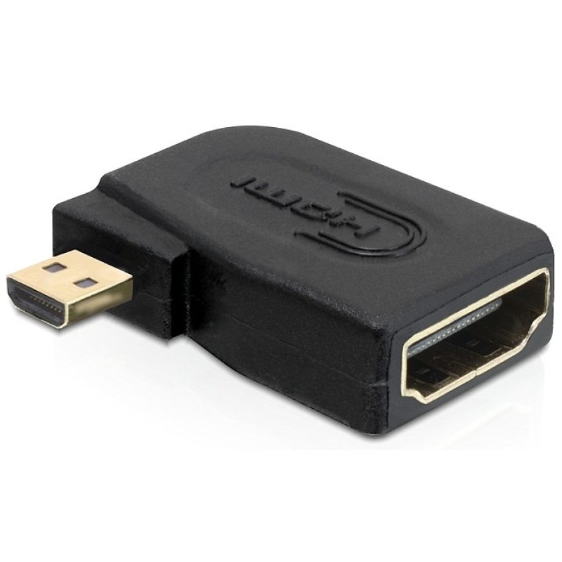 DeLOCK HDMI A/micro-D 19-p HDMI-A F 19-p micro HDMI-D M Black