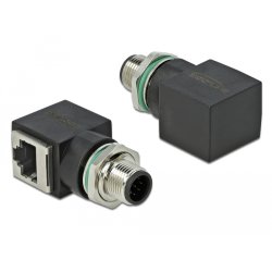DeLOCK 66315 changeur de genre de câble M12 RJ45 Noir