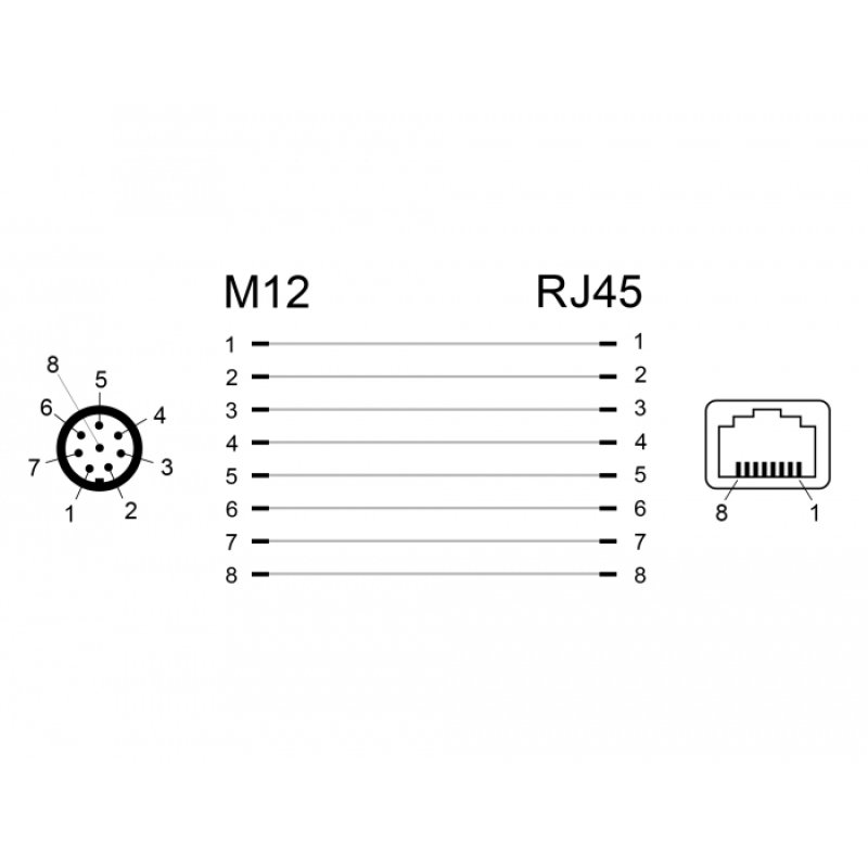 DeLOCK 66315 cable gender changer M12 RJ45 Black