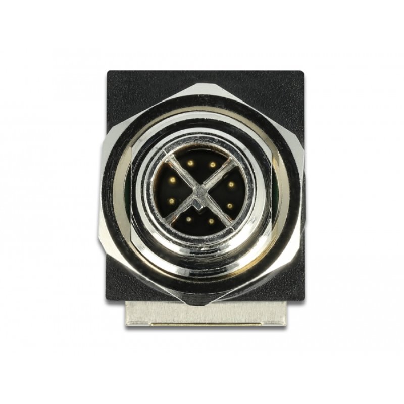 DeLOCK Network Adapter M12 8 pin X-coded male to RJ45 jack