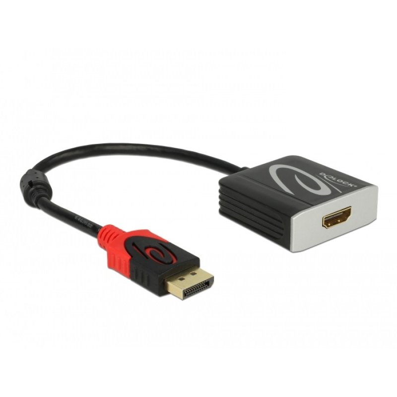 Delock Aktiver DisplayPort 1.4 zu HDMI Adapter 4K 60 Hz (HDR)